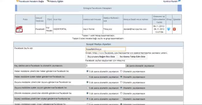 Duyurulara Facebook be�en box nas�l eklenir