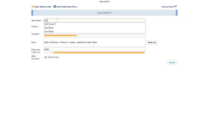 Slayt alb�m� nas�l eklenir?