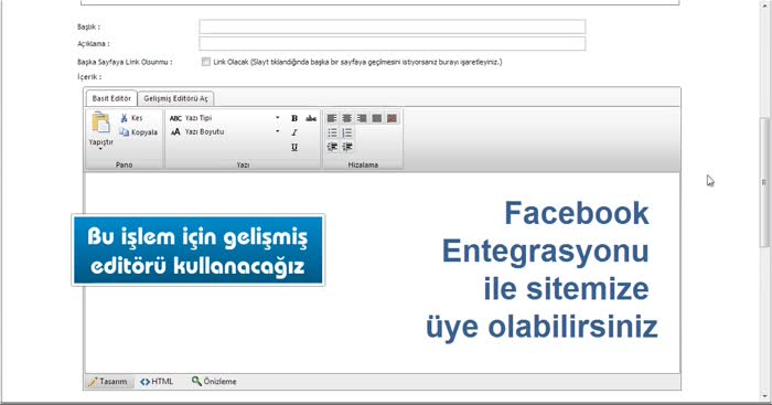 Slayt i�ine video ekleme