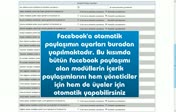 Facebookta otomatik payla��m nas�l yap�l�r