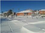 Kösefakılı köy konağı inşaatı kar altında